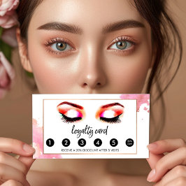 Kreativ Watercolor Eyelash/Eyebrows Loyalty Lojalitetskort