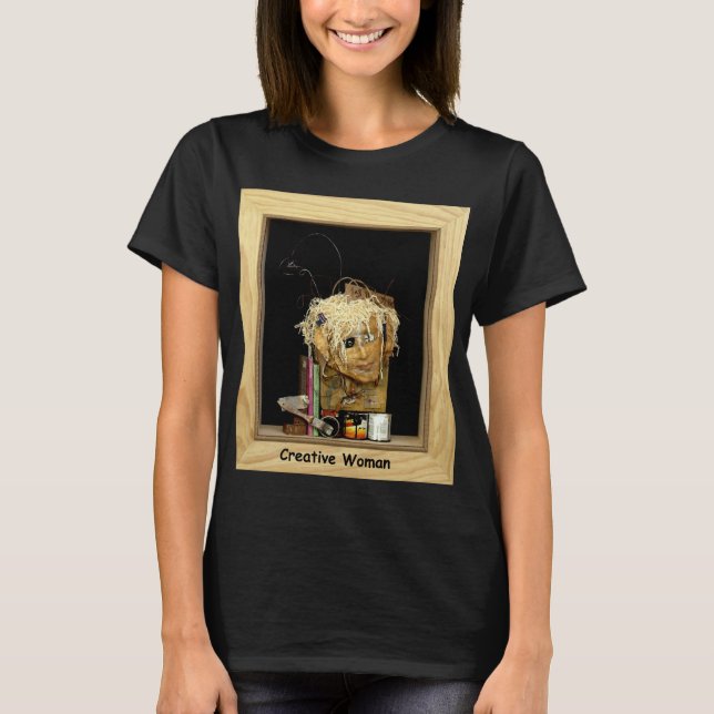 Kreativ Woman T-skjorta T Shirt (Framsida)