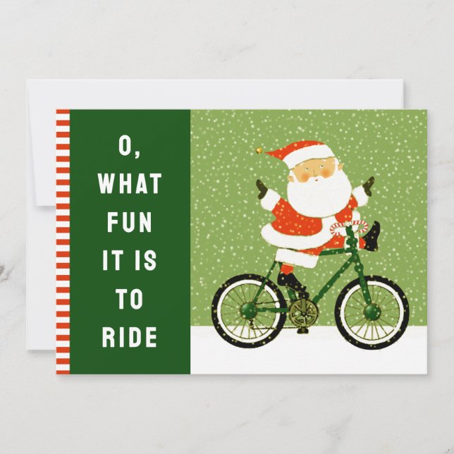 Kreativa cykelsemester cyklar julkort (Framsida)