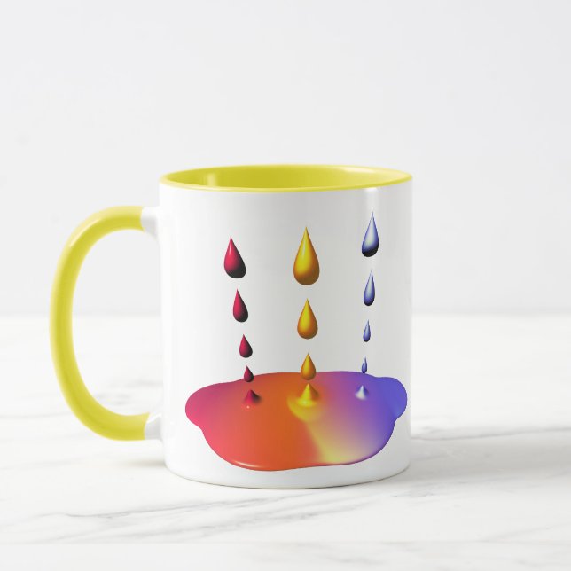 Kreativa färgdroppmixar mugg (Vänster)