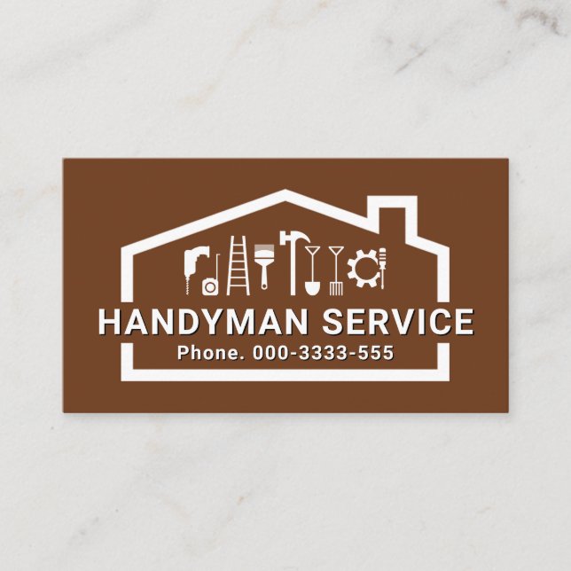 Kreativa Handyman Verktyg Hem Visitkort (Framsida)