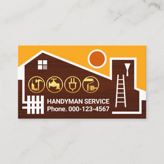 Kreativa Handyman-verktyg Hemram Visitkort (Framsida)