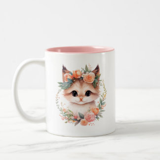Kreativa kattmuggar designade för kattälskaren Två-Tonad mugg