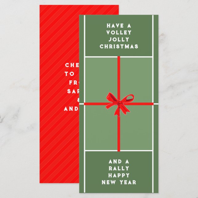 Kreativa tennis julkort (Fram/baksida)