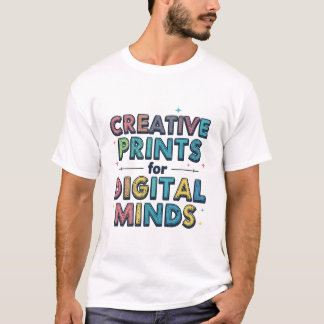 Kreativa tryck för digitala sinnen rolig konstnärl t shirt
