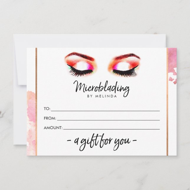 Kreativa Vattenfärg Ögonbryn Microblading Present (Framsida)