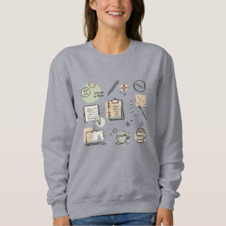 Kreativa verktyg & Ikoner Collage – Handritad T Shirt
