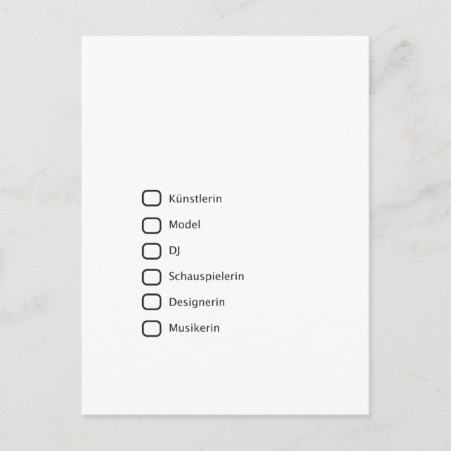 Kreative Hipster Vykort (Framsida)