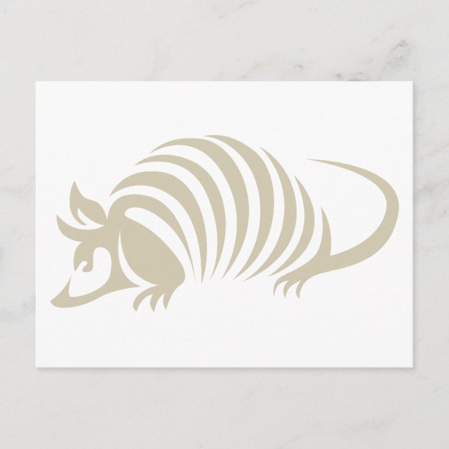 Kreativet Armadillo Illustration Vykort (Framsida)