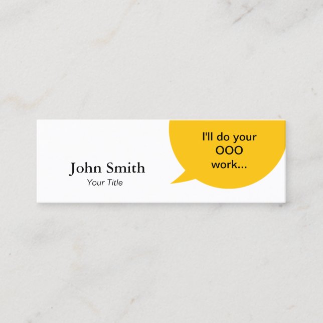 Kreativet bubblar yrkesmässig kortkort mini visitkort (Framsida)