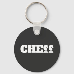 Kreativet Chess Ord White Knight - Unik strategi Nyckelring