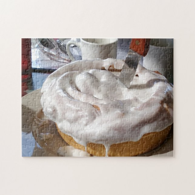 Kreativet Cinnamon Roll Snack Dessert Food Pussel (Horisontell)