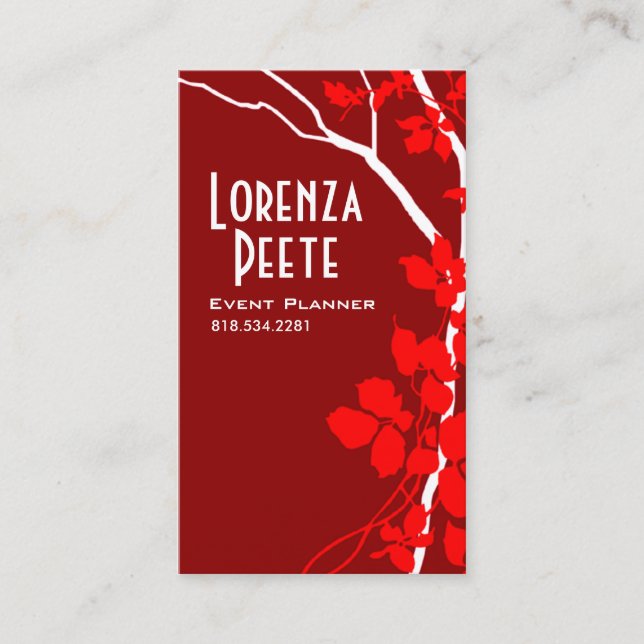 Kreativet förgrena sig (händelseplanneren) visitkort (Framsida)