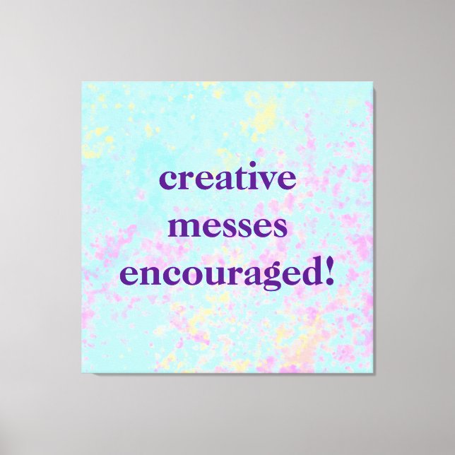 "Kreativet har uppmuntrats!" Pastel Paety Canvastryck (Framsida)