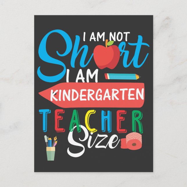 Kreativet Kindergarten Teacher Day Educator Vykort (Framsida)