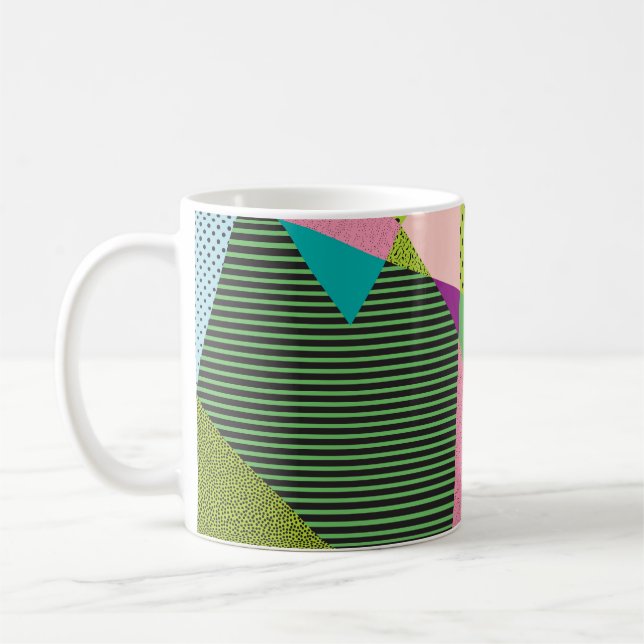 Kreativet Memphis Ram Modern Design Kaffemugg (Vänster)