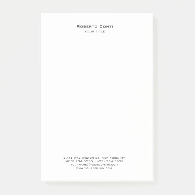 Kreativet Minimalistisk modern Professionell Post-it Block (Framsida)