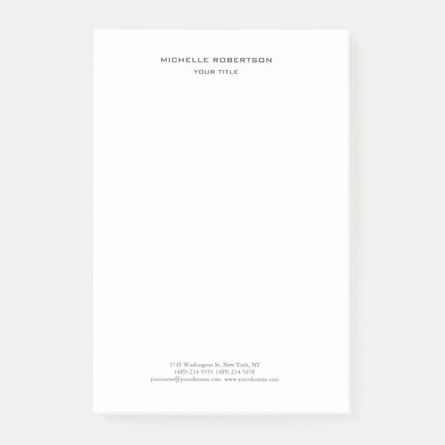 Kreativet Minimalistisk modern Professionell Post-it Block (Framsida)