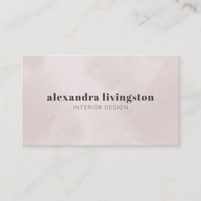 Kreativet Minimalistiskt modernt pastel Pearl Wate Visitkort (Framsida)