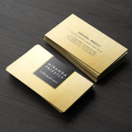 Kreativet Modern Chic Black och Faux Gold Foil Lux Visitkort