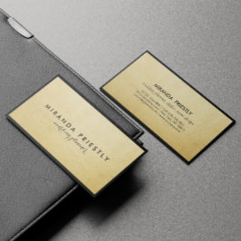 Kreativet Modern Chic Black och Faux Gold Foil Lux Visitkort