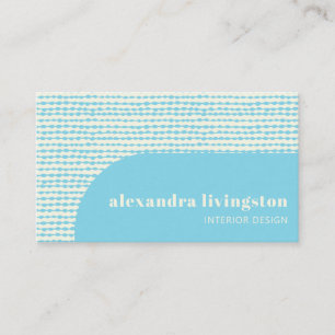 Kreativet Modern Contemporary Aqua Blue Abstrakt Visitkort