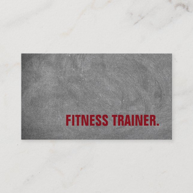 Kreativet Modern Fitness Trainer Sport Chalkboard Visitkort (Framsida)