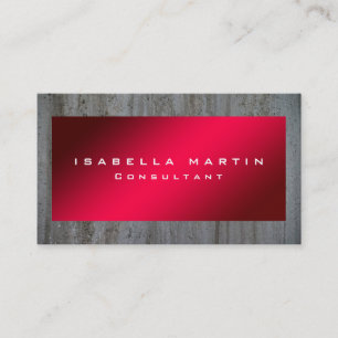 Kreativet Modern Grått Wall Red Unique Trendig Visitkort