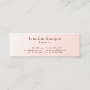 Kreativet Modern, minimal design Enkel Rosa Cute Mini Visitkort