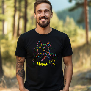 Kreativet mörk - bakgrund - katt T-skikt T Shirt