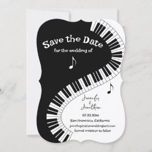 Kreativet Musician Piano Nycklar Spara datum Inbjudningar