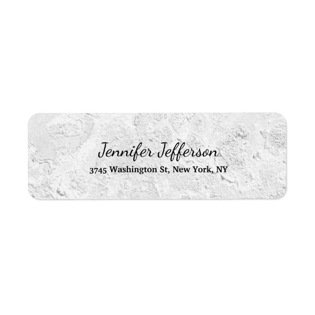 Kreativet Oformaterat grått Wall Handskrift Script Returadress Etikett (Framsidan)