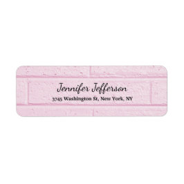 Kreativet Oformaterat handskriftsskript i rosa Wal Returadress Etikett