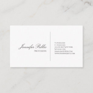 Kreativet professionell Modern Sleek White Design Visitkort