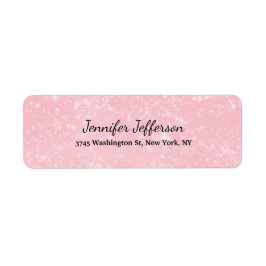 Kreativet rosa Classic Handskrift Script - oformat Returadress Etikett