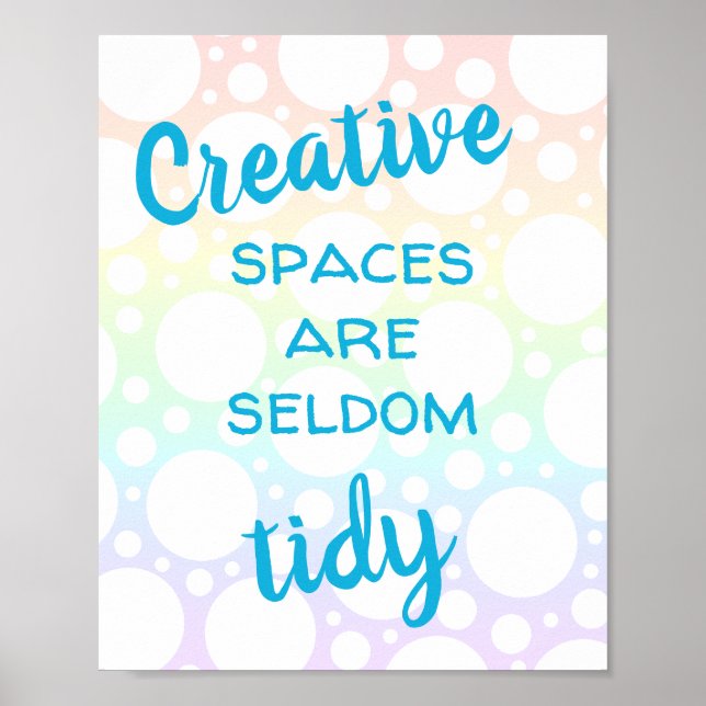Kreativet Spaces är sällan tidy Poster (Framsidan)