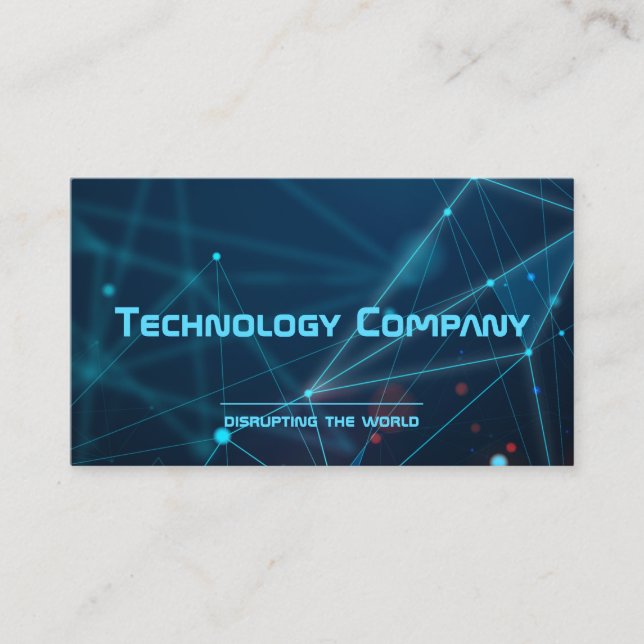 Kreativet Technology Digital Starting Modern Elega Visitkort (Framsida)