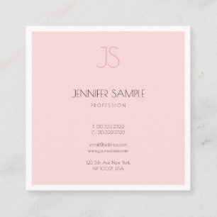 Kreativet trendig Monogrammad Sleek Graphics Desig Fyrkantigt Visitkort