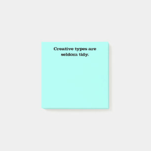 Kreativet Typer är sällan tidy Post-it Block