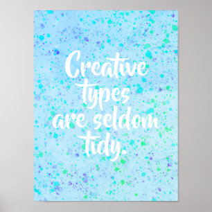 Kreativet Typer Poster sällan Tidy