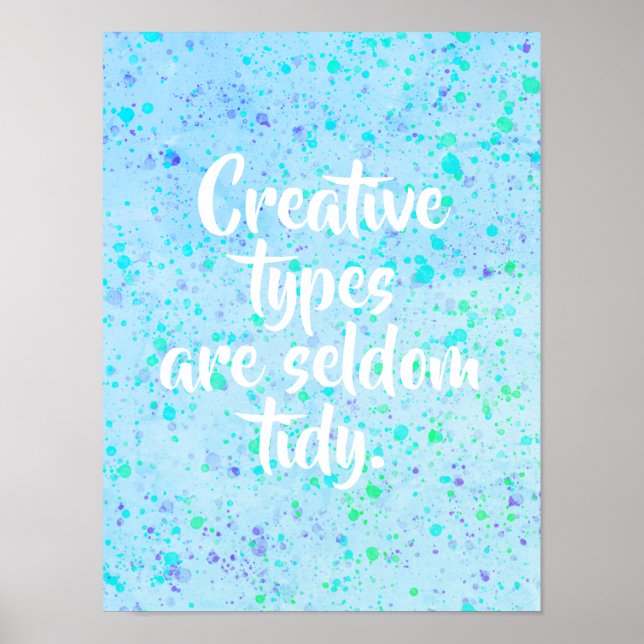 Kreativet Typer Poster sällan Tidy (Framsidan)