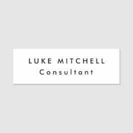 Kreativet Vit Professionell med enkelt Trendig Namnbricka