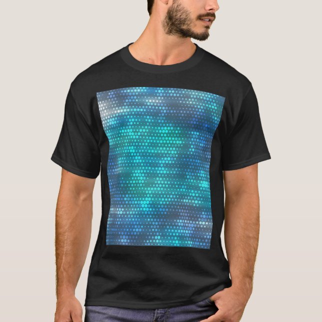 Kreativets abstrakt blå bakgrundsdesign. t shirt (Framsida)