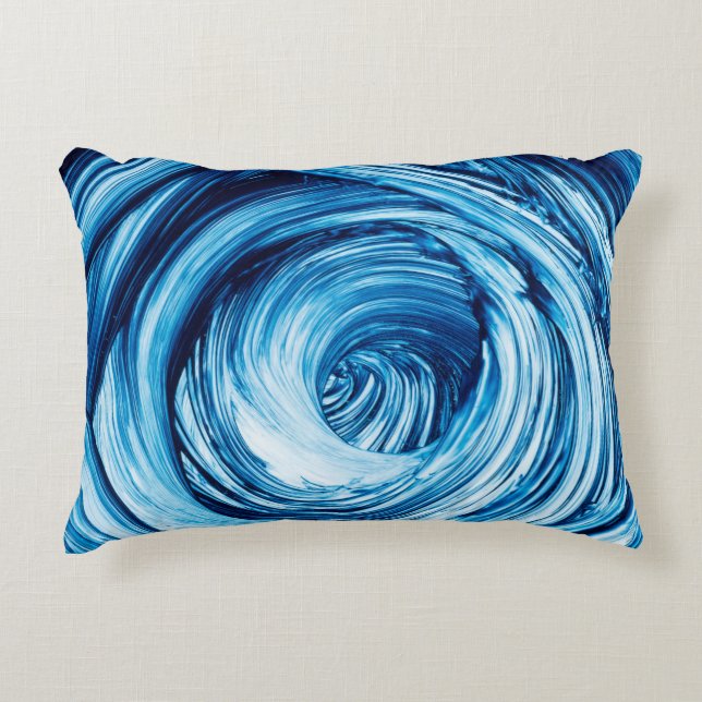 Kreativets abstrakt-handmålade närliggande fragmen prydnadskudde (Framsidan)