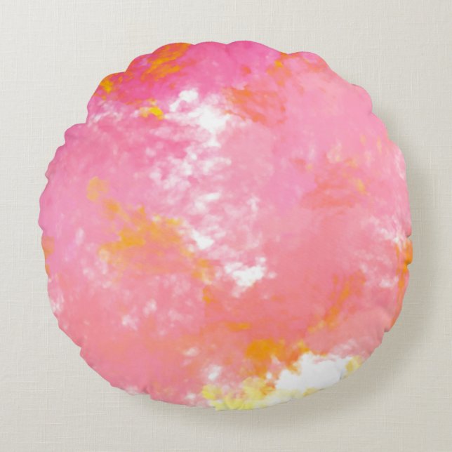 Kreativets abstrakt målning. Bakgrund med artist Rund Kudde (Framsidan)