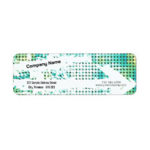 Kreativets adressetikett för returadress - Retro V