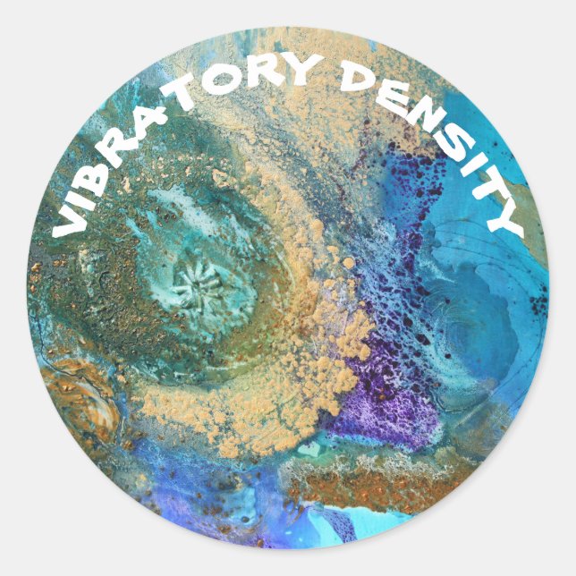 Kreativets frekvenskriterier, vibrationstäthet runt klistermärke (Framsida)