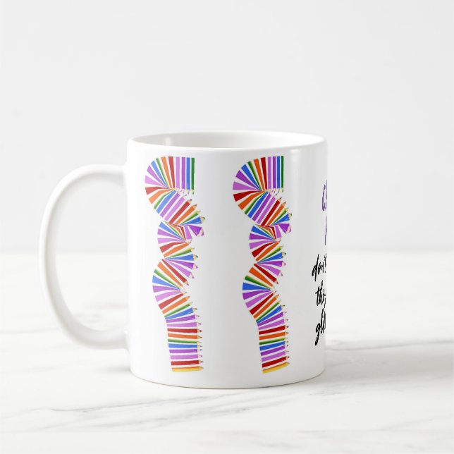 Kreativets gåva. Funny artistcitat Kaffemugg (Vänster)
