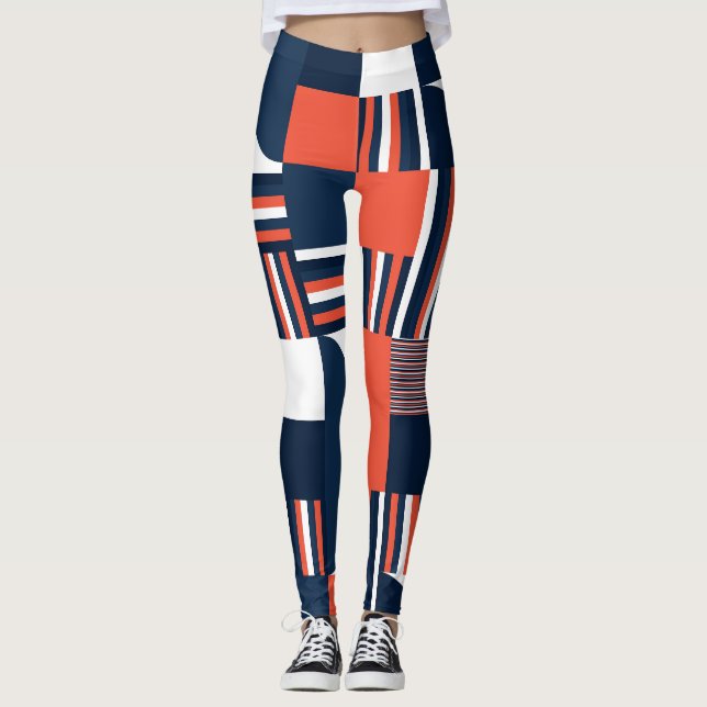 Kreativets geometri: Modern sömlös design Leggings (Framsida)