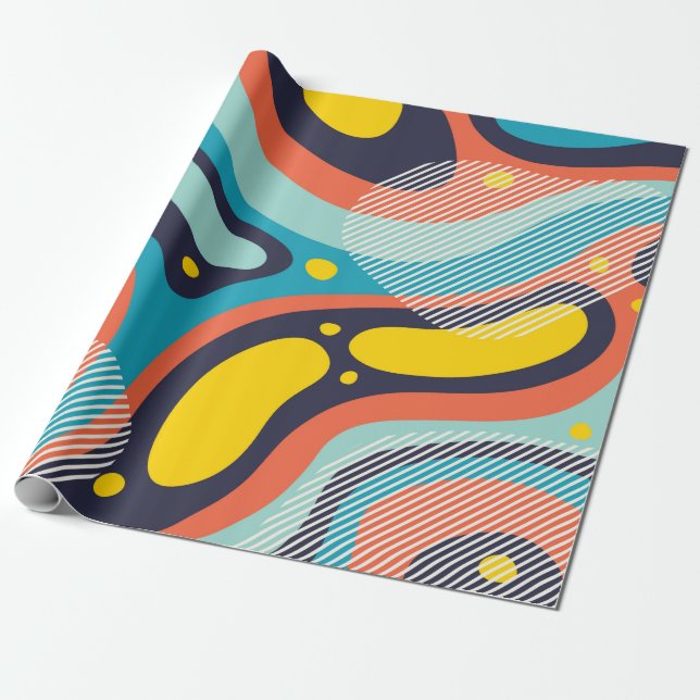 Kreativets geometriska, färgstarka bakgrund med fi presentpapper (Utrullad)